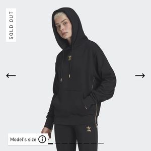 Adidas Olive Green Hoodie with Gold Details